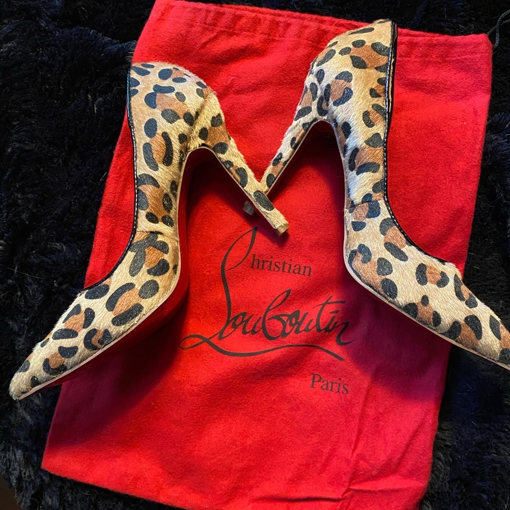 Christian Louboutin leopard heels